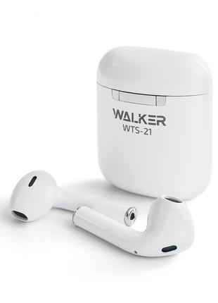 Наушники Bluetooth WALKER WTS-21 white / Беспроводные блютуз н...