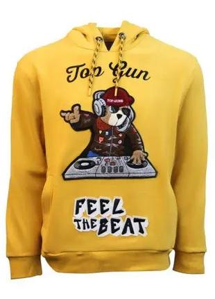 Толстовка Top Gun DJ Bear Hoodie (желтая)