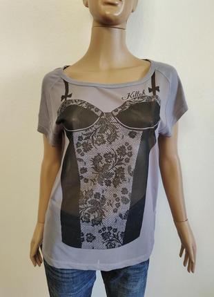 Изысканная стильная женская футболка killah (miss sixty), итал...