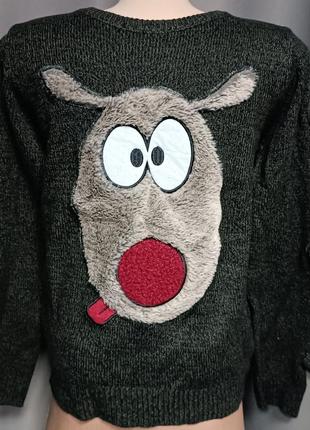 Next олень обалденный новогодний свитер новорічна кофта рождество