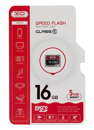 Карта Памяти XO MicroSDHC 16gb 10 Class