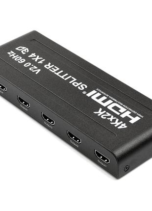 Сплітер PowerPlant HDMI 1x4 V2.0, 3D, 4K/60hz (HDSP4-V2.0)