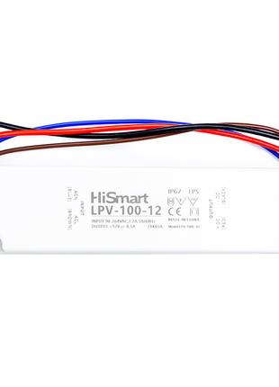 Блок живлення HiSmart 12V, 8.5A, 100W, IP67