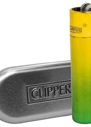 Запалька Кліппер З Метала Clipper lighter Metal Green Gradient