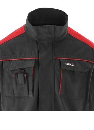 Куртка робоча COMFY розмір XL, чорно-червона, 7 кишень, 100% б...