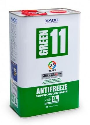 Антифриз концентрат G11 (зеленый) XADO 4.5 кг
