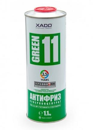 Антифриз концентрат G11 (зеленый) XADO 1.1 кг