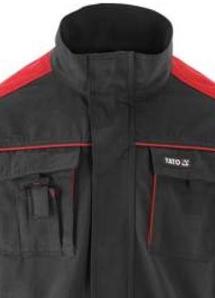 Куртка робоча COMFY розмір L/XL, чорно-червона, 7 кишень, 100%...
