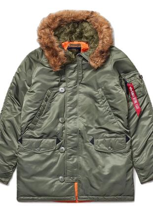 Куртка аляска N-3B Slim Fit Parka Alpha Industries (оливковая)