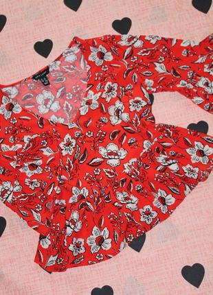 Нова червона блузка з віскози в квітковий принт від new look ❤️