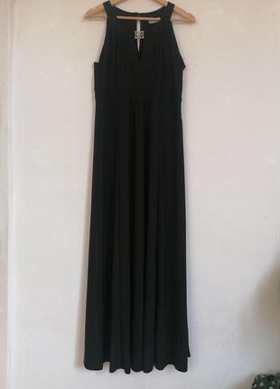 Платье длинная черная американска пройма большой размер