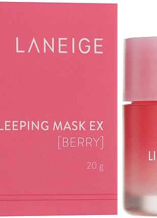 Маска для губ laneige lip sleeping mask berry регенерирующая с...