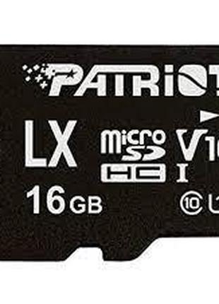 Картка пам'яті Patriot 16 GB (UHS-1) Series LX 10 Class з адап...