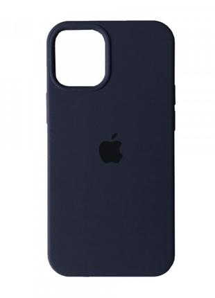 Чехол Silicone Case Full для iPhone 12/ 12 Pro midnight blue