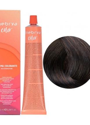 Крем-фарба для волосся Inebrya Color 5 Світло-каштановий чисти...