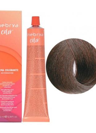 Крем-фарба для волосся Inebrya Color 4/7 Каштан коричневий із ...