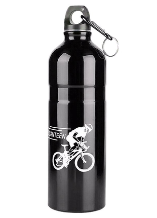 Алюмініва пляшка з кріпленням до велосипеду.