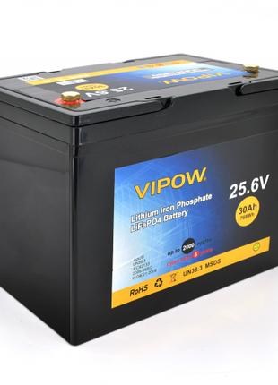 Акумуляторна батарея Vipow LiFePO4 25.6V 30Ah із вбудованою ВМ...