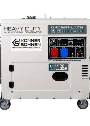 Дизельный генератор 7,5 кВт Konner & Sohnen KS 9202HDES-1/3 AT...