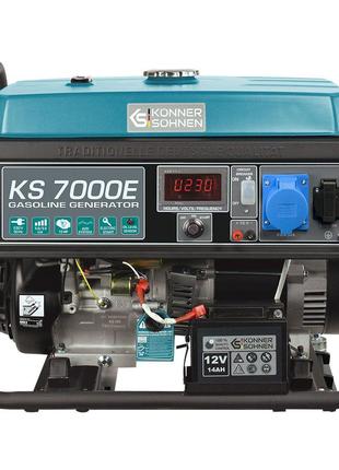 Бензиновий генератор 5,5 кВт Konner & Sohnen KS 7000E