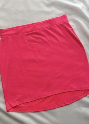 Розовая юбка на резинке