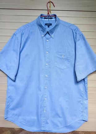 Блакитна сорочка рубашка від gant color oxford батал ☕ розмір ...