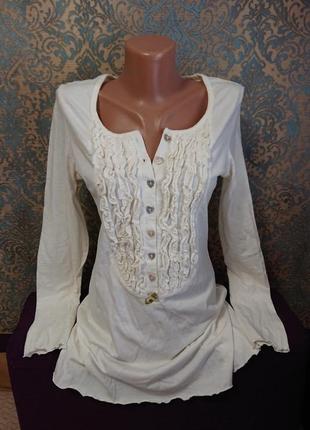 Красива женская блуза хлопок р.42/44 блузка блузочка футболка