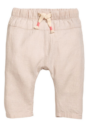 Льняные брюки h&amp;m на 9-12 мес.