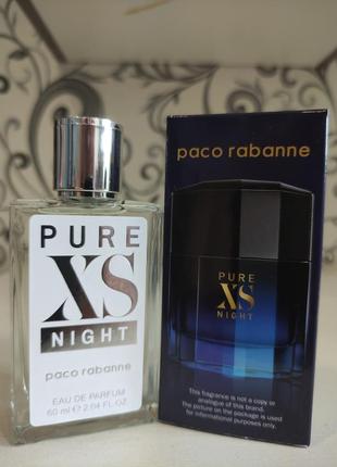 Чоловічий міні парфуму paco rabanne pure xs night 60 мл