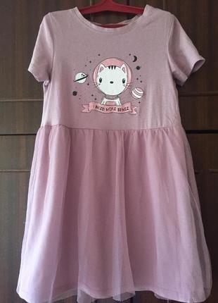 Платье с фатиновой юбкой  на девочку 6-7 лет