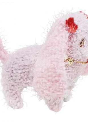 Интерактивная собачка "Пушистик", розовая