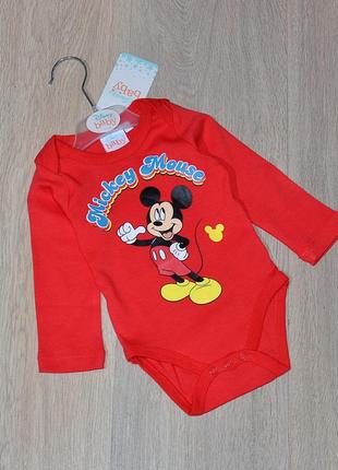 Боді disney baby 0-3 міс. міккі маус mickey mouse бодік класни...