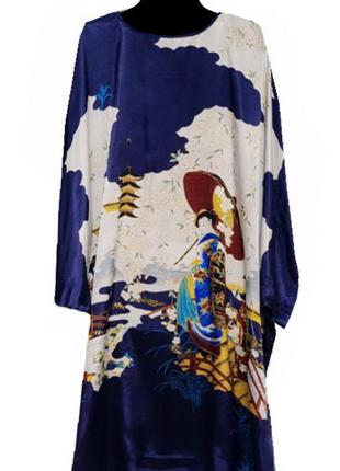 Шелковое платье кимоно восточные мотивы разные