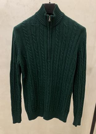 Кофта свитер izod зеленый мужской джемпер