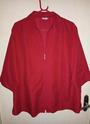 Блузка чи легкий жакет? червоного кольору на блискавці,великог...