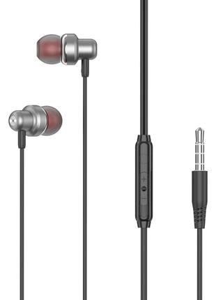 Наушники XO EP38 3.5mm In-ear Earphone 1.15M Gray