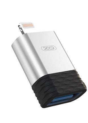 Адаптер XO NB186 Lightning to USB OTG adapter Silver