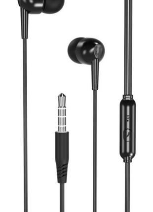 Навушники XO EP37 In-ear Earphone 1.15M Black