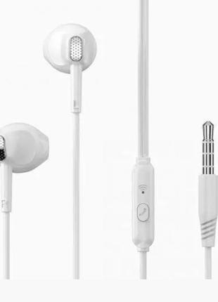 Наушники XO EP52 metal in-ear 3.5mm earphone White