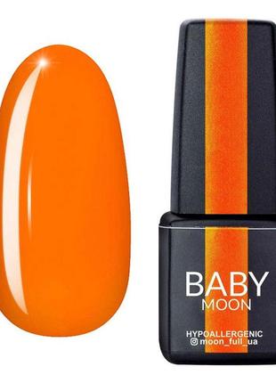 Гель-лак baby moon perfect neon gel polish, 6 мл №07 морковний