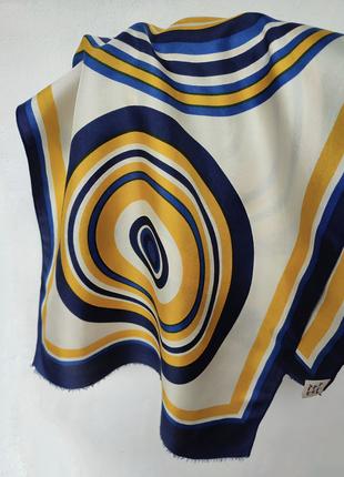 Шелковый винтажный шарф платок Soie naturelle, Франция