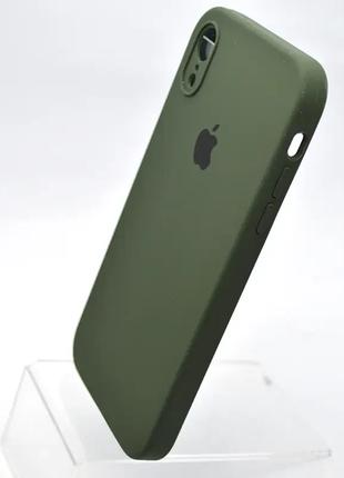 Чехол для Iphone XR (Дизайн 12/13) (Silicone Case) хаки