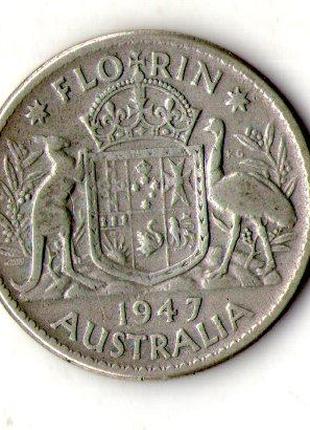 Австралія 2 шилінга(флорін) 1947 Король Георг VI серебро 13.3 ...