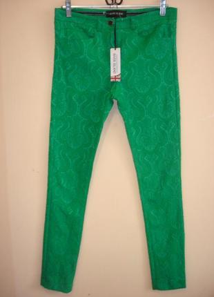 Зеленые летние брюки с высокой талией "river island " 27-28 р ...