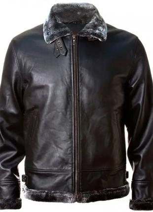 Кожаная куртка Top Gun Leather Jacket with Bonded Fur