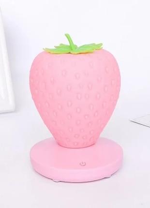 Ночник сенсорный Strawberry LED GTM Светильник беспроводной Pink