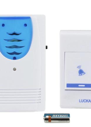 Дверной звонок беспроводной на батарейках LUCKARM (blue)
