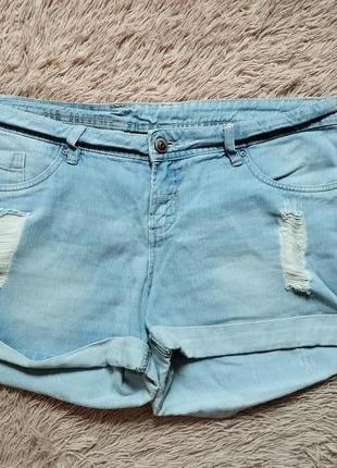 Женские джинсовые шорты голубые