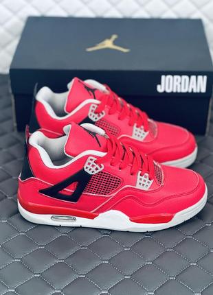 Nike air retro jordan 4 кросівки найк аір ретро джордан 4 червоні