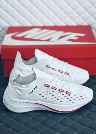 Nike exp-14 white кросівки чоловічі найк 14 білі літні бігові